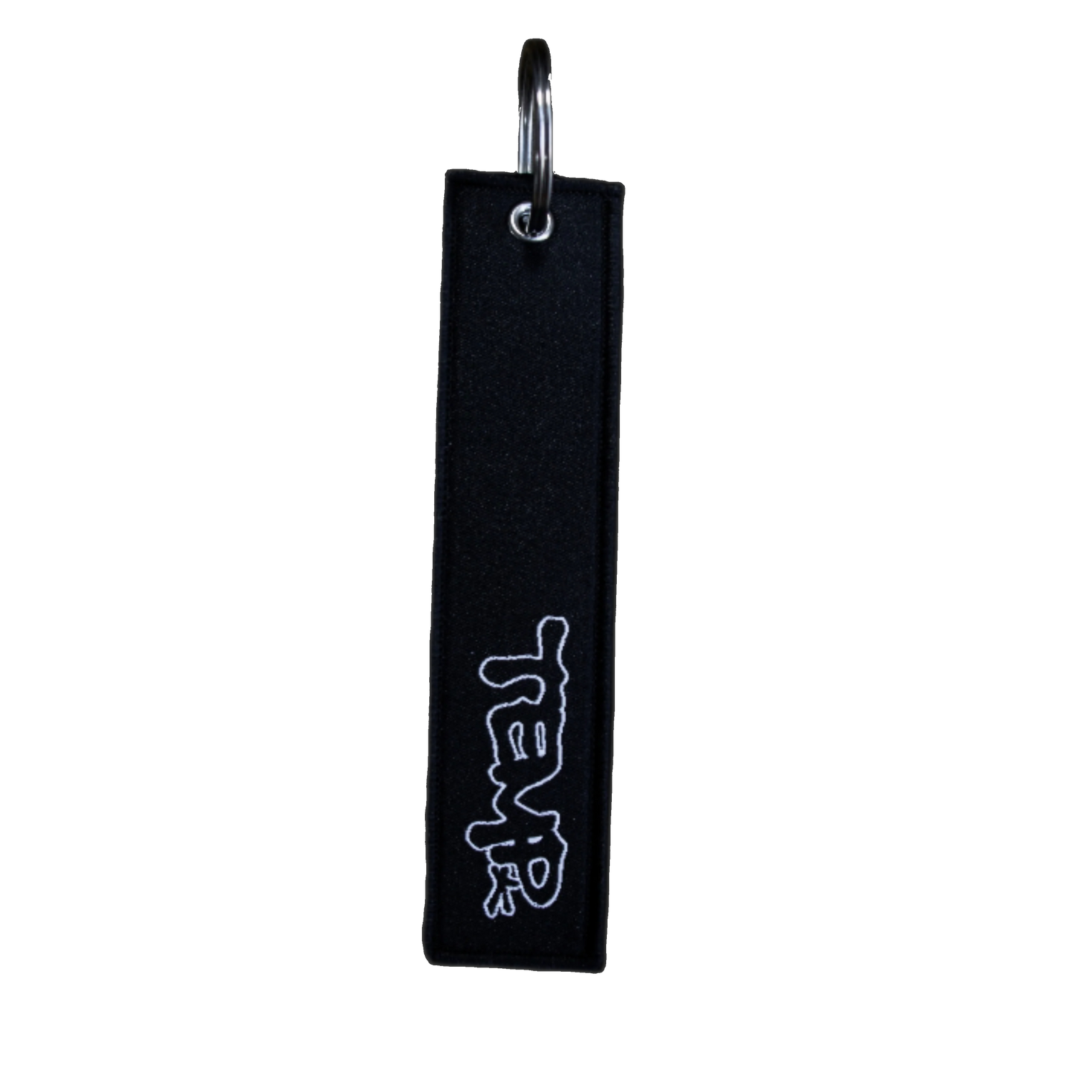 Front of keychain on transparent background.